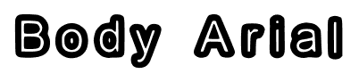 Body Arial font